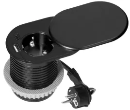 orno-gniazdo-elektryczne-usb-blatowe-czarne-1x2p-z-2xusb-or-gm-9042-gs-b