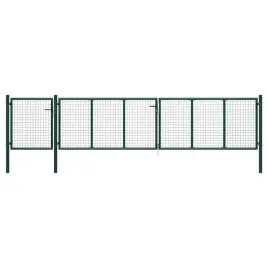 brama-ogrodzeniowa-ze-stali-zielona-500-x-150-cm-panel-100-cm-siatka-5x5