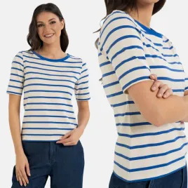 bluzka-damska-bawelniana-okragly-dekolt-w-paski-casual-moraj-niebieska-xl