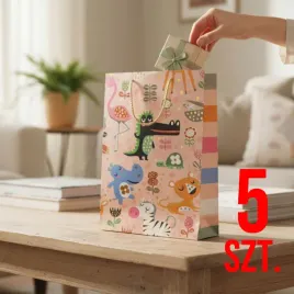 5-pak-torebka-torba-ozdobna-na-prezent-papierowa-zestaw-zwierzatka