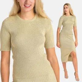 sweter-damski-z-bawelna-krotki-rekaw-prazek-blyszczaca-nitka-bezowy-m