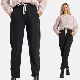 spodnie-damskie-z-bawelna-dresowe-casual-na-gumie-kieszenie-luzne-czarne-s