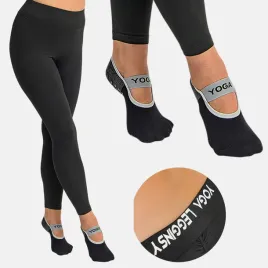 legginsy-skarpetki-abs-damskie-zestaw-do-cwiczen-tanca-jogi-yo-czarne-s