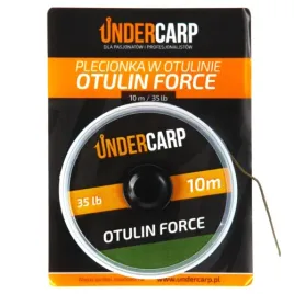 undercarp-plecionka-przyponowa-w-otulinie-10-m-35-lbs-otulin-force-zielona