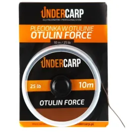 undercarp-plecionka-przyponowa-w-otulinie-10-m-25-lbs-otulin-force-brazowa