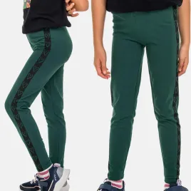 legginsy-dlugie-dziewczece-elastyczne-getry-serca-bawelna-zielone-134