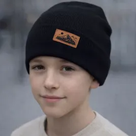 czapka-chlopieca-bawelniana-beanie-cienka-w-prazek-z-naszywka-czarna-48-52