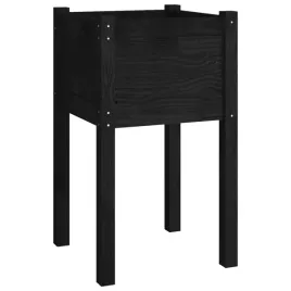 czarna-donica-ogrodowa-z-litego-drewna-sosnowego-40-x-40-x-70-cm