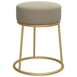 okragly-taboret-aksamitny-ciemnoszary-ze-zlota-podstawa-30-x-38-cm