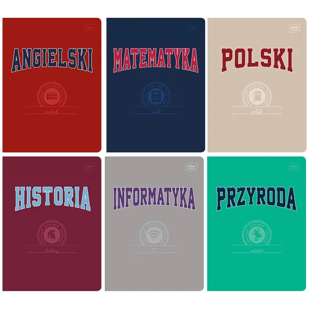 6x ZESZYTY PRZEDMIOTOWE A5, 60 kartek DO KLASY CZWARTEJ (4), w tym przyroda