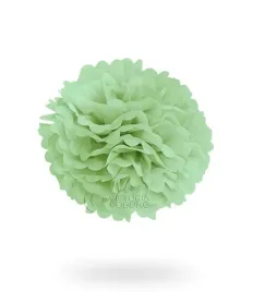 pompon-z-bibuly-30cm-pistacjowy-uniw