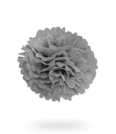 pompon-z-bibuly-30cm-szary-uniw