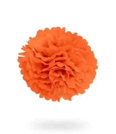 pompon-z-bibuly-30cm-pomaranczowy-uniw