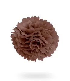 pompon-z-bibuly-30cm-brazowy-uniw