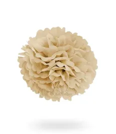 pompon-z-bibuly-30cm-bezowy-uniw