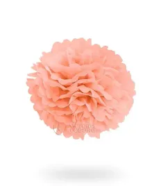 pompon-z-bibuly-30cm-lososiowy-uniw