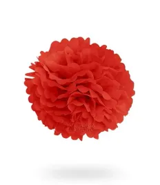 pompon-z-bibuly-30cm-czerwony-uniw