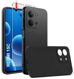 etui-czarne-matowe-silikon-slim-do-xiaomi-redmi-15c-5g-szklo-9h