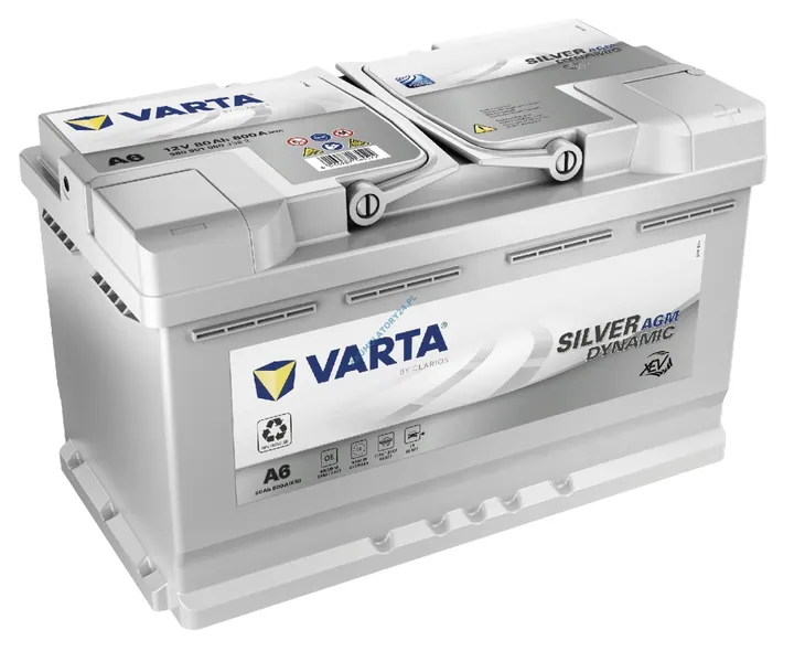 VARTA A6 SILVER DYNAMIC AGM 12V 80Ah / 800A START-STOP VARTA A6 580901080