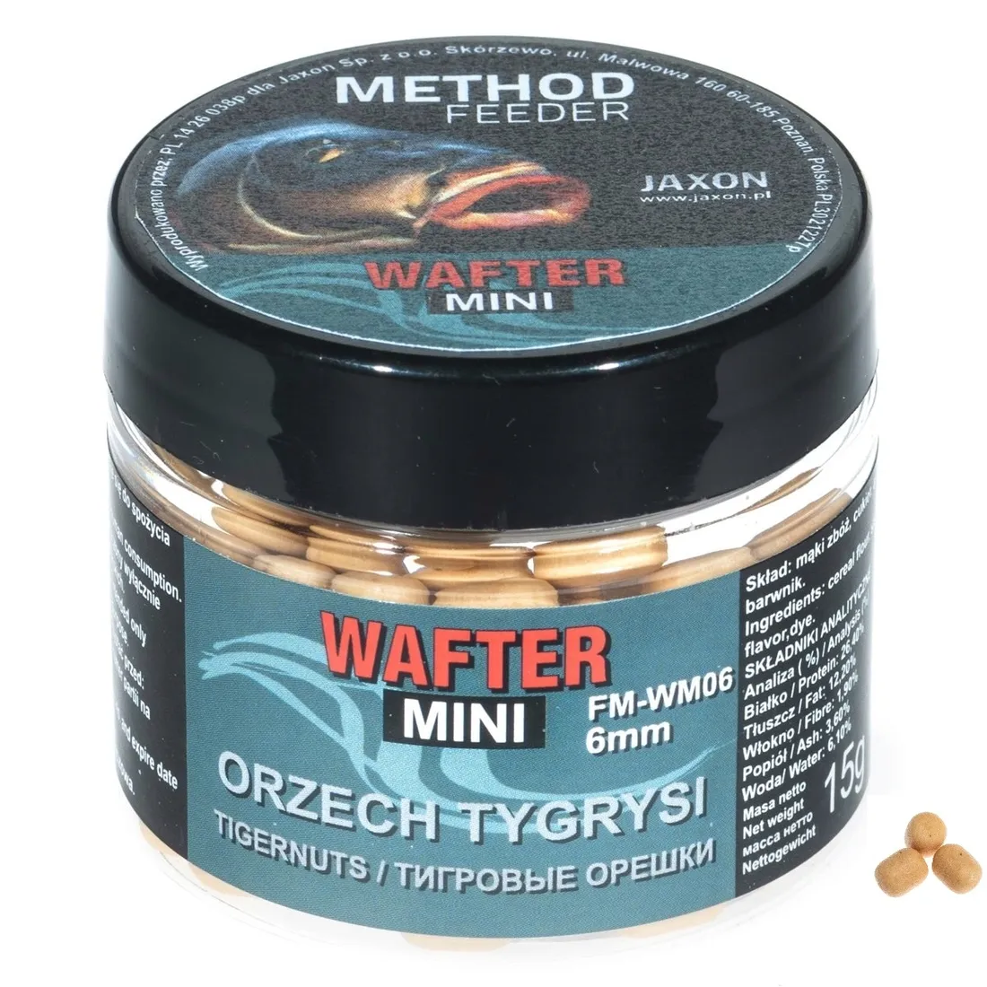 wafter-mini-method-feeder-orzech-tygrysi-15g-6mm-marka-jaxon