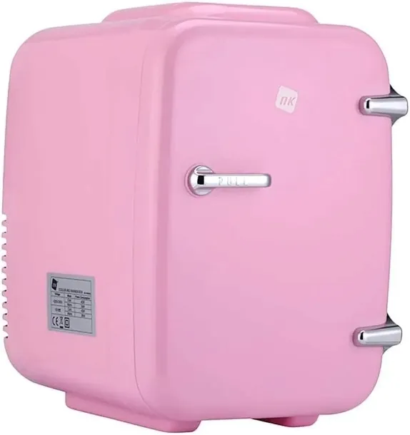 MINI LODÓWKA PRZENOŚNA RÓŻOWA 12 V-220 V 4 LITRY CHŁODZI I GRZEJE LODÓWKA