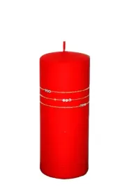 swieca-kolia-mat-walec-czerwony-h18cm