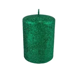 swieca-glamour-zielen-brokat-walec-maly-10cm