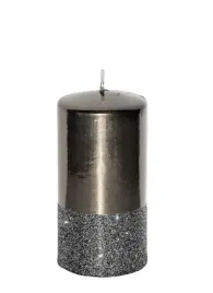 swieca-ozdobna-prince-walec-sredni-grafit-h14cm