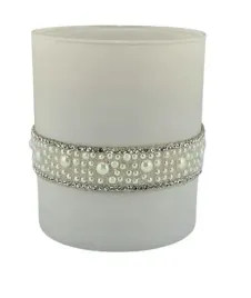 swieca-ozdobna-crystal-pearl-glass-szara
