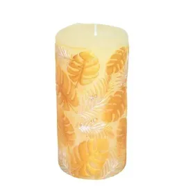 swieca-zlota-ecru-monstera-duza-14cm