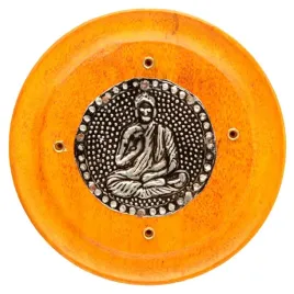okragla-podstawka-na-kadzidla-budda-pomaranczowa