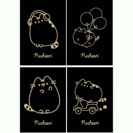 4-x-zeszyt-a5-60-kartek-kratka-z-marginesem-pusheen-black-kotek-kot