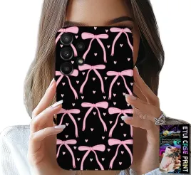 etui-do-samsung-galaxy-a13-4g-czarno-rozowe-wstazki-kokardki-wstazka