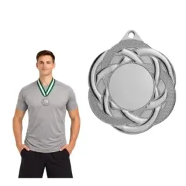 srebrny-medal-50mm-ii-miejsce-metalowy-wstazka-11mm-i-emblemat-gratis