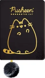 notes-pamietnik-pluszowy-pusheen-black-gold-a5-96k