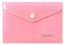 teczka-koperta-a6-plastikowa-pastel-rozowy-biurfol