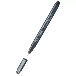 cienkopis-kreslarski-pointliner-03mm-czarny-pentel-1-sztuka