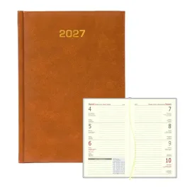 kalendarz-ksiazkowy-2027-tygodniowy-a6-baladek-brazowy-z-tasiemka-128-str