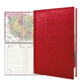 kalendarz-ksiazkowy-a5-dzienny-2027-czerwony-elegancki-terminarz-biurowy