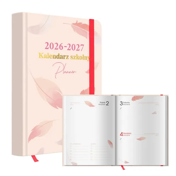 Kalendarz szkolny Planner 2026/2027 kolorowy planer dla ucznia praktyczny