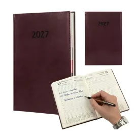 kalendarz-ksiazkowy-a4-dzienny-2027-brazowy-elegancki-planer-biurowy