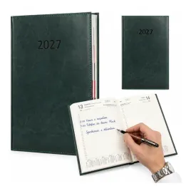 kalendarz-ksiazkowy-a4-dzienny-2027-zielony-elegancki-biurowy-planer