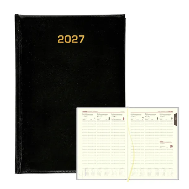 KALENDARZ Książkowy 2027 A5 TYGODNIOWY BALADEK CZARNY