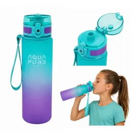 bidon-aqua-pure-600-ml-rozowo-lawendowy-trwaly-sportowy-do-szkoly-treningu