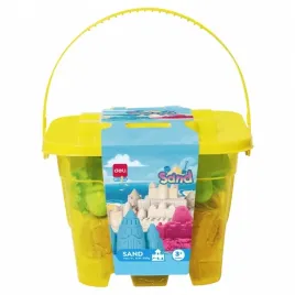 piasek-sensoryczny-deli-ey013-w-wiaderku-6-foremek-zolty