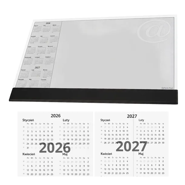 Biuwar na Biurko A3 z Listwą na Notatki Kalendarz Dwuletni 2026/2027