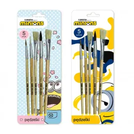 pedzelki-z-naturalnego-wlosia-minionki-5-sztuk-do-farb-dla-dzieci