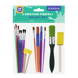 pedzle-szkolne-zestaw-15-sztuk-starpak-plastyczne-do-malowania