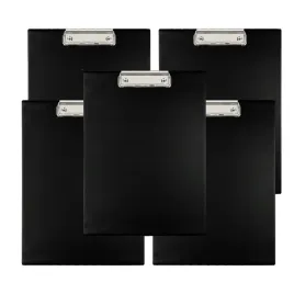 deska-z-klipem-a4-pvc-czarna-clipboard-zestaw-5-szt