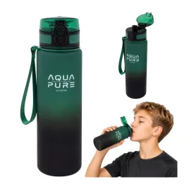 bidon-aqua-pure-600-ml-zielono-czarny-trwaly-sportowy-do-szkoly-treningu